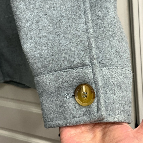 Avec Les Filles Relaxed Boyfriend Shacket Button Down Shirt Jacket Size S New - Picture 4 of 13